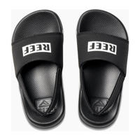 thumbnail: Zwarte jongens Reef badslippers met hielbandje van rubber met logo