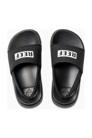 badslippers met hielbandje zwart