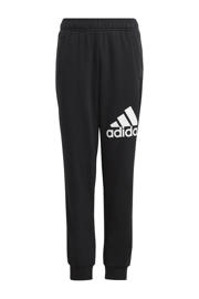 thumbnail: Zwarte jongens en meisjes adidas Sportswear joggingbroek van katoen met elastische tailleband met koord en logo dessin