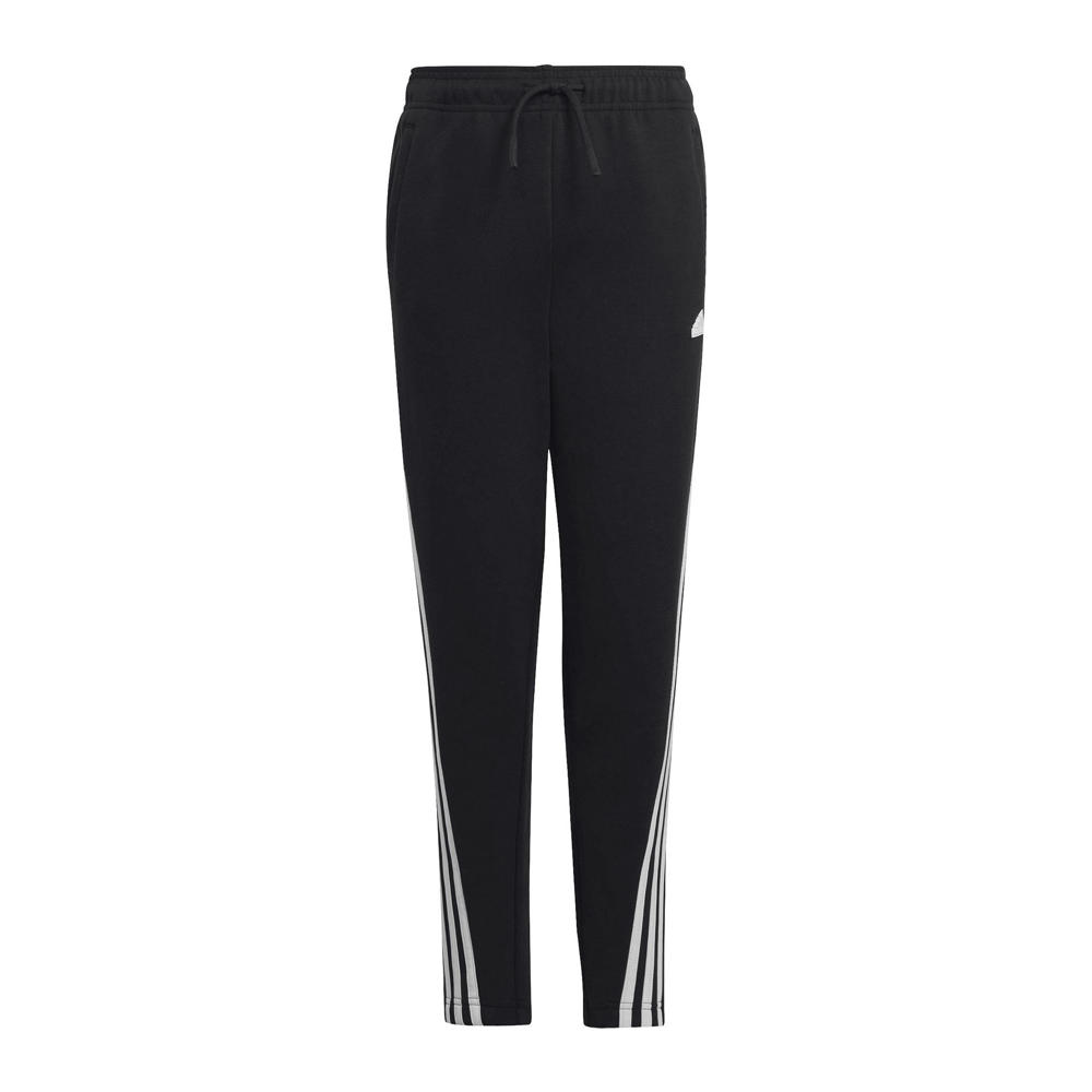 Zwarte jongens en meisjes adidas Sportswear joggingbroek van katoen met elastische tailleband met koord