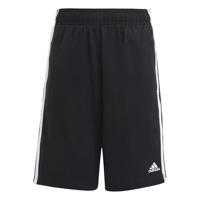 thumbnail: Zwarte jongens en meisjes adidas Sportswear short van katoen met elastische tailleband met koord en effen