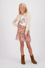 thumbnail: Multi en oranje meisjes Vingino gebloemde rok multicolor gemaakt van viscose en met elastische tailleband