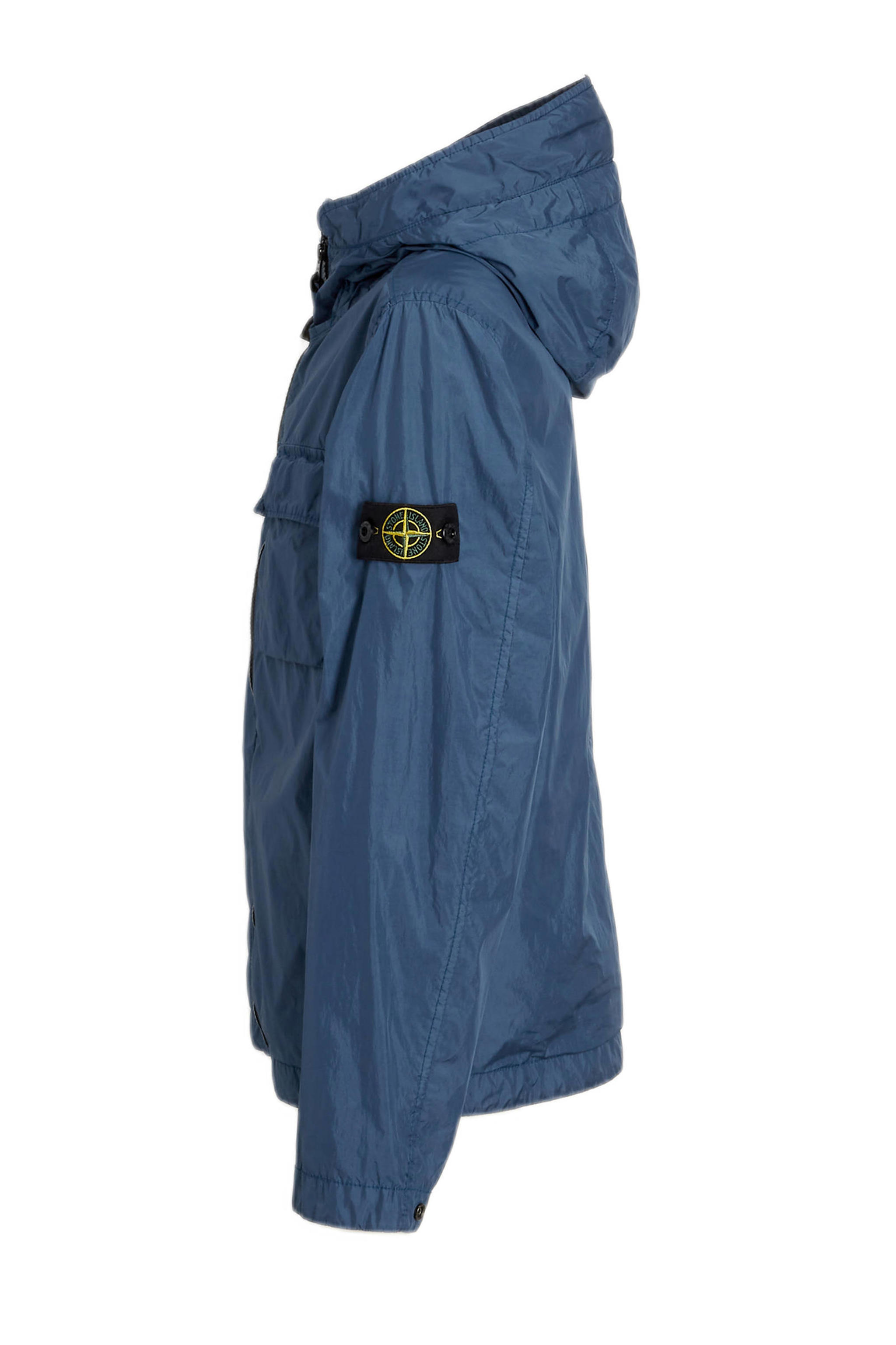 Stone Island zomerjas met 3D applicatie koningsblauw