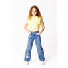 KIDS ONLY GIRL T-shirt KOGNELLA met ruches geel