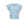 KIDS ONLY GIRL T-shirt KOGNELLA met ruches lichtblauw