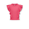 KIDS ONLY GIRL T-shirt KOGNELLA met ruches donkerroze
