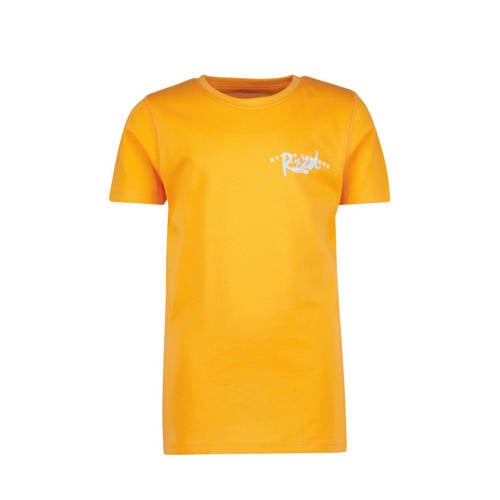 Raizzed T-shirt R123KBN30006 met logo mosterdgeel Jongens Katoen Ronde hals