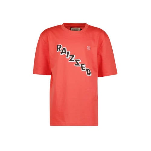 Raizzed T-shirt Stanton met logo rood Jongens Katoen Ronde hals Logo