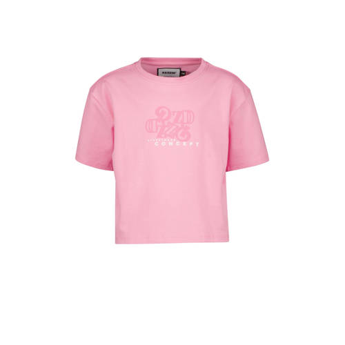 Raizzed T-shirt FAYA met printopdruk roze Meisjes Stretchkatoen Ronde hals