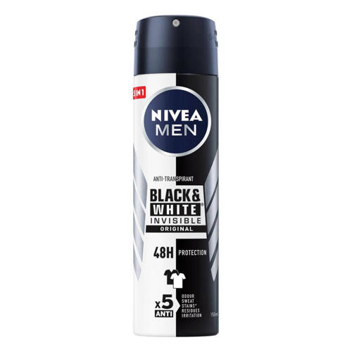 Nivea Invisible for Black & White Power deodorant 6 x 150 ml voordeelverpakking