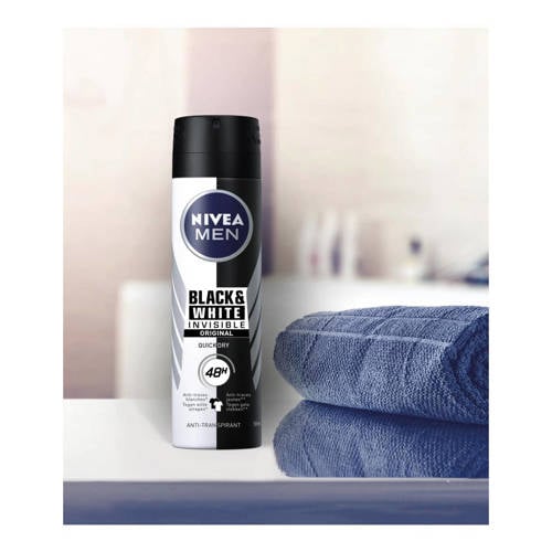 Nivea Invisible for Black & White Power deodorant 6 x 150 ml voordeelverpakking