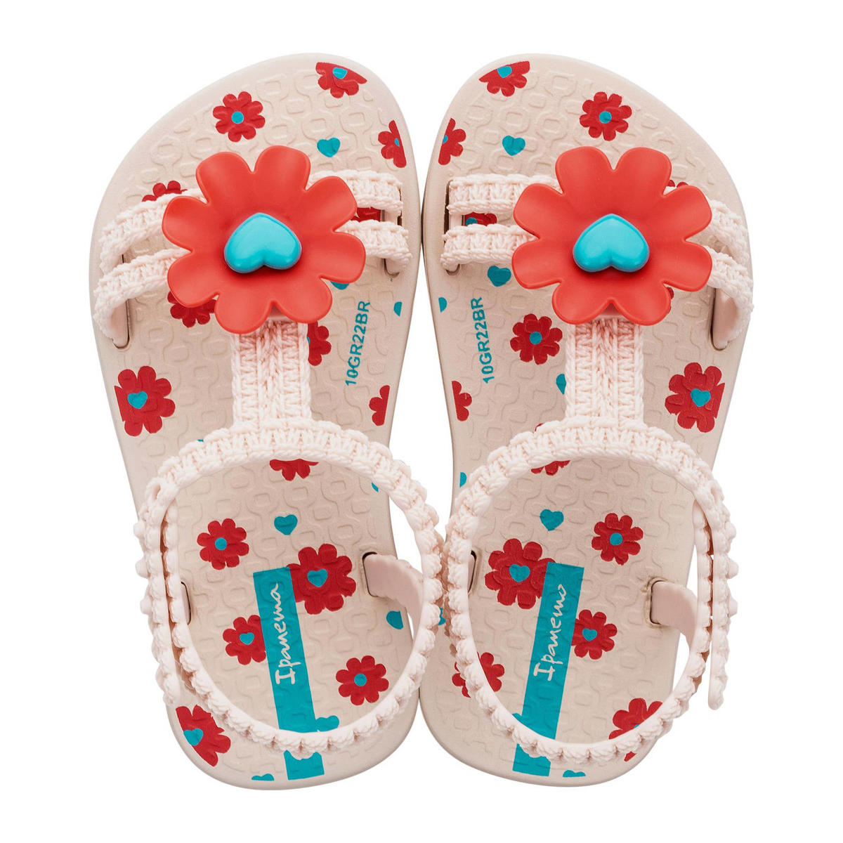 zwaarlijvigheid kalmeren genezen Ipanema Daisy Baby gebloemde sandalen beige | kleertjes.com