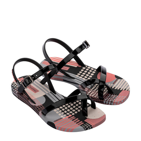 omdraaien Relativiteitstheorie Jeugd Ipanema Fashion Sandal sandalen zwart/roze | kleertjes.com