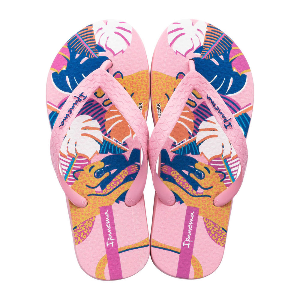 Roze en blauwe meisjes Ipanema Classic Kids teenslippers van duurzaam gerecycled materiaal