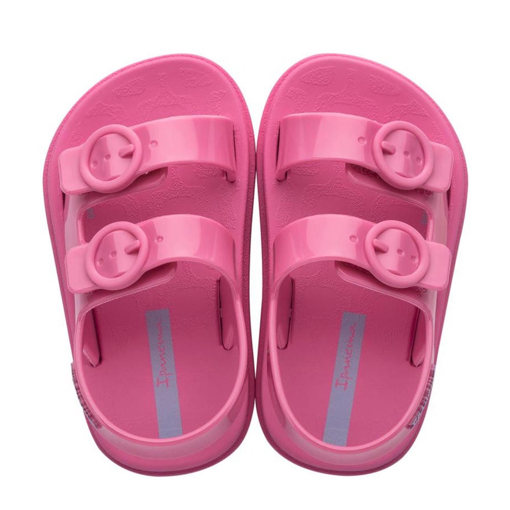 Roze meisjes Ipanema sandalen van rubber met gesp