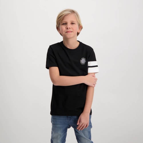 Cars T-shirt Kids LOET TS Black met logo zwart Jongens Katoen Ronde hals