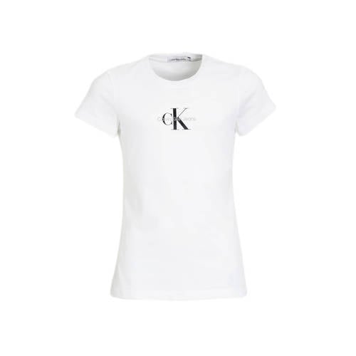 Calvin Klein T-shirt met biologisch katoen wit Logo
