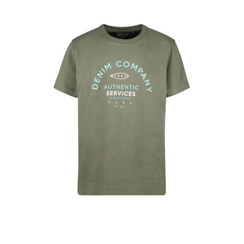 Cars T-shirt DEMY met printopdruk olijfgroen Jongens Katoen Ronde hals