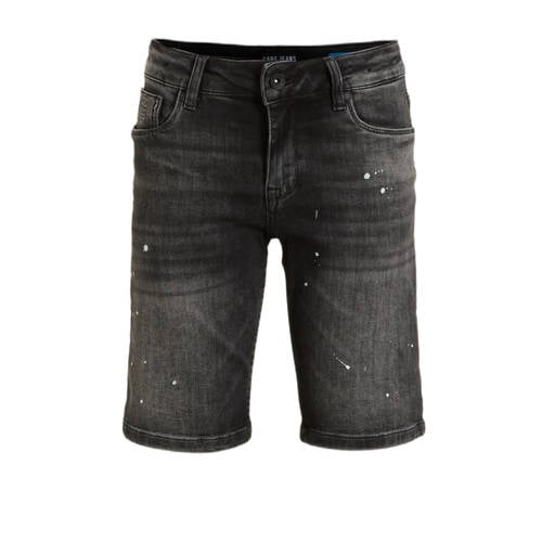 Cars jeans bermuda FLORIDA black used Denim short Zwart Jongens Stretchdenim