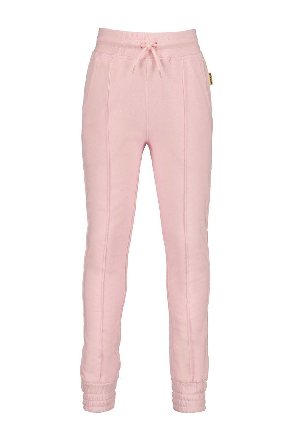 Roze meisjes Vingino loose fit joggingbroek van katoen met regular waist en elastische tailleband met koord