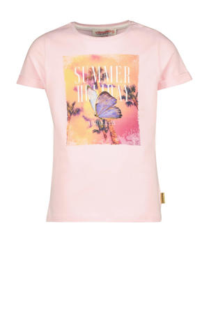 T-shirt met printopdruk lichtroze