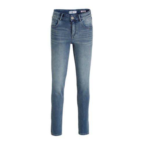 Vingino straight fit jeans CELLY greyish blue denim Blauw Meisjes Katoen 