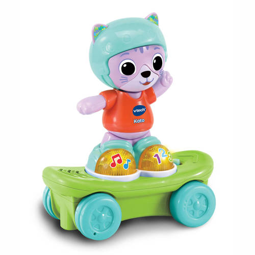 Vtech Baby Dierenvriendjes Kato de Skateboard Kat Speelfiguur