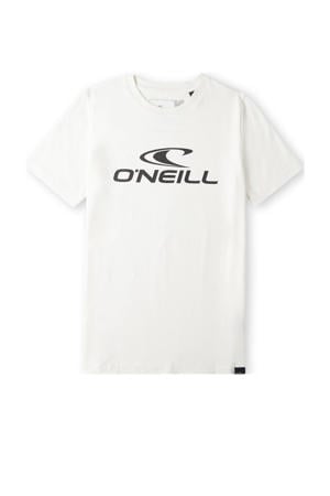 T-shirt Wave met logo wit/zwart
