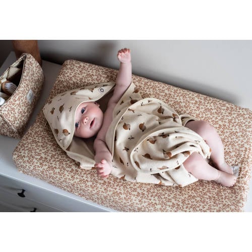 Noppies Printed duck terry badcape Handdoek badcape Beige All over print