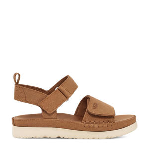 Goldenstar  suède sandalen cognac