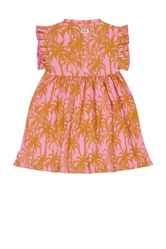 Uitstralen Beïnvloeden Ruim Tumble 'n Dry Lo jurk Coconut met all over print en ruches roze/oranje |  kleertjes.com