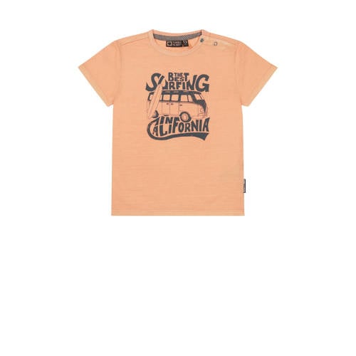 Tumble 'n Dry Lo T-shirt Barrel van biologisch katoen zacht oranje Printopdruk