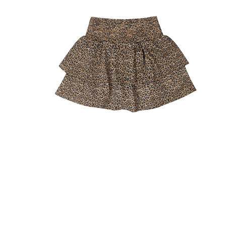 Tumble 'n Dry Mid rok Ohau met panterprint zand/donkergrijs Beige Meisjes Stretchkatoen (duurzaam)