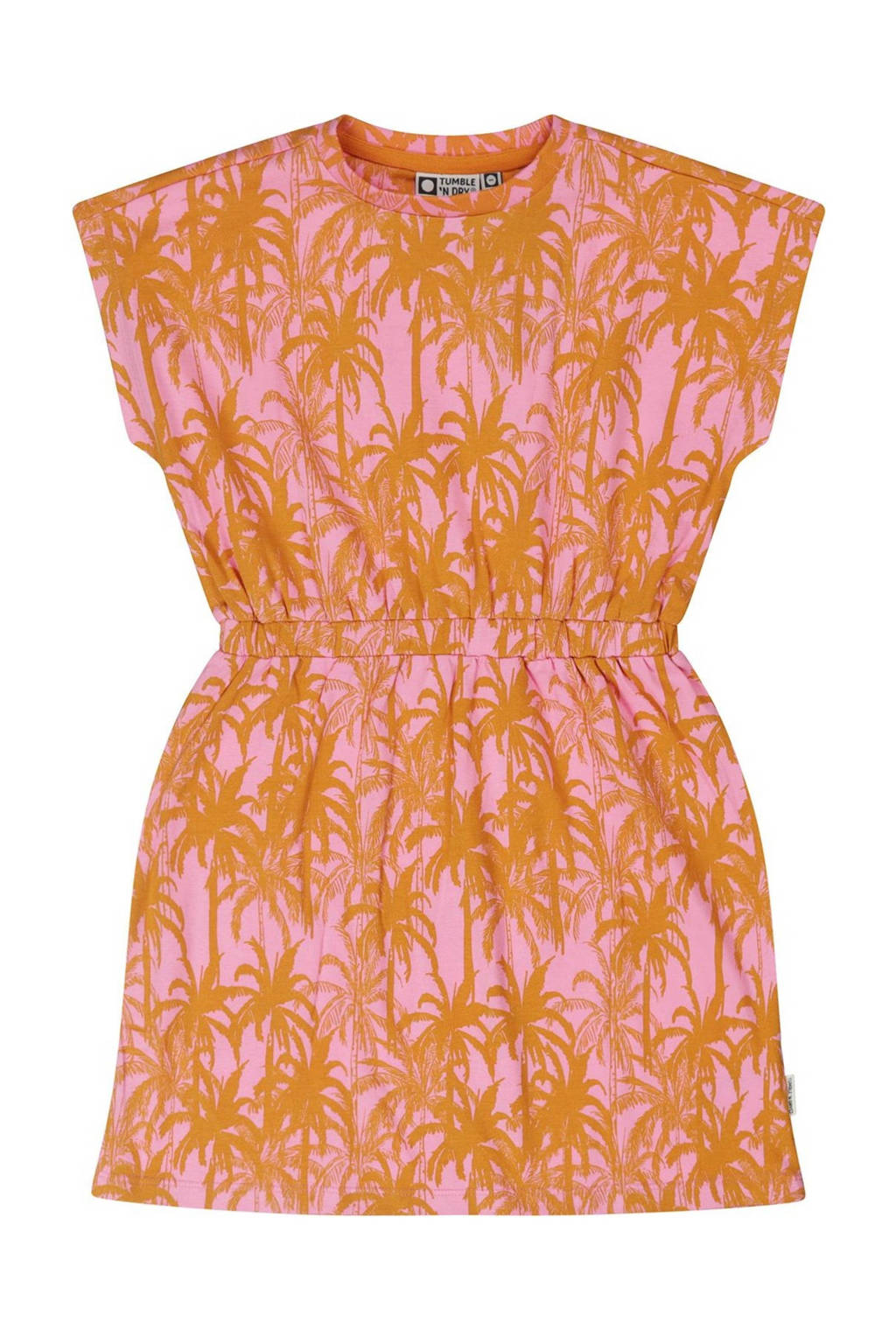 Ontvangende machine uitzending extract Tumble 'n Dry Mid jurk Hula met all over print roze/oranje | kleertjes.com