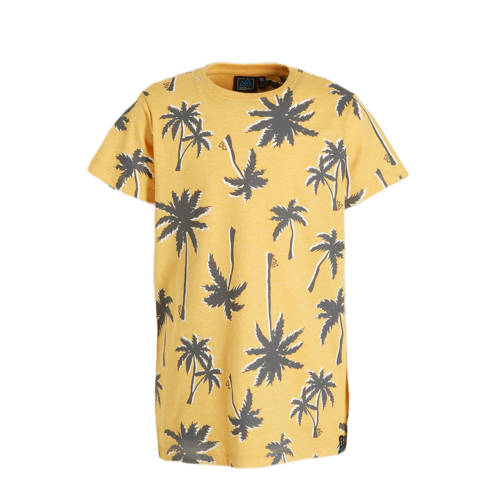 29FT T-shirt met all over print geel Jongens Polyester Ronde hals All over print