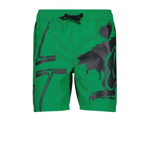 CoolCat Junior zwemshort WACKO groen/zwart Jongens Polyester All over print