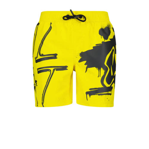CoolCat Junior zwemshort WACKO geel/zwart Jongens Polyester All over print