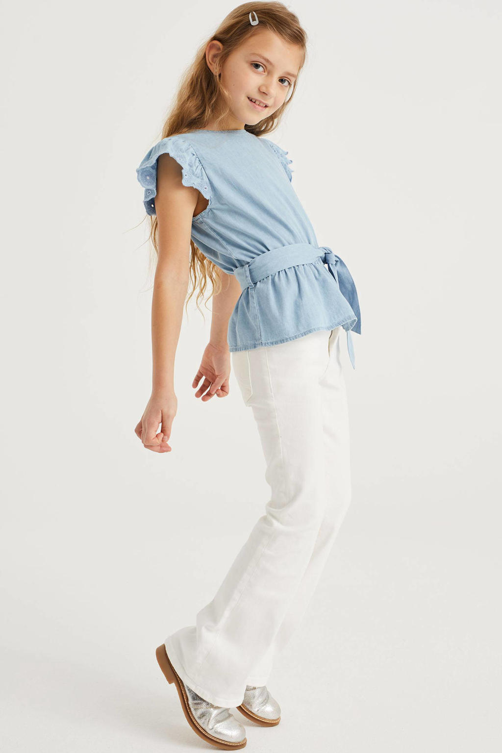 WE Fashion Blue Ridge top blue denim
