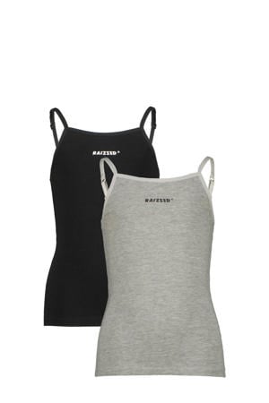 singlet Nora - zwart/grijs melange (set van 2)