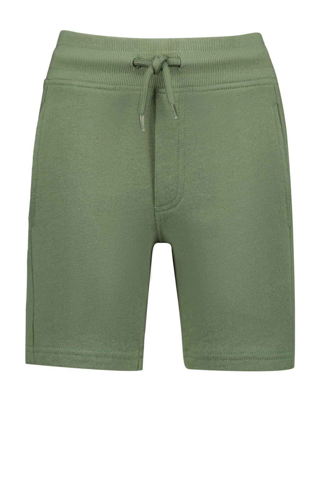 Olijfgroene jongens Raizzed regular fit short Djordy van katoen met elastische tailleband met koord en logo dessin