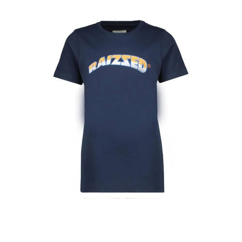 Raizzed T-shirt Djarno met logo donkerblauw Jongens Katoen Ronde hals Logo