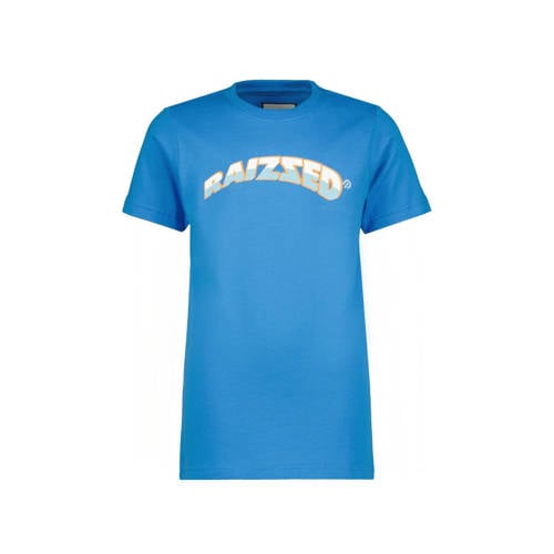Raizzed T-shirt Djarno met logo blauw Jongens Katoen Ronde hals Logo