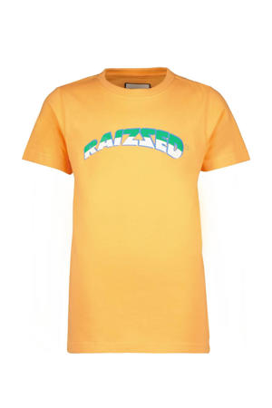 T-shirt Djarno met logo oranje