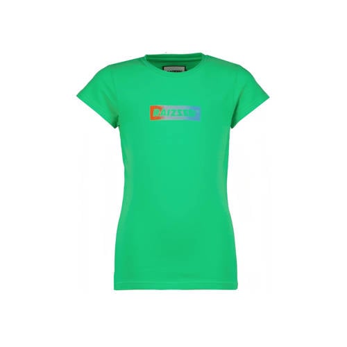 Raizzed T-shirt Denpasar met logo groen Meisjes Katoen Ronde hals Logo