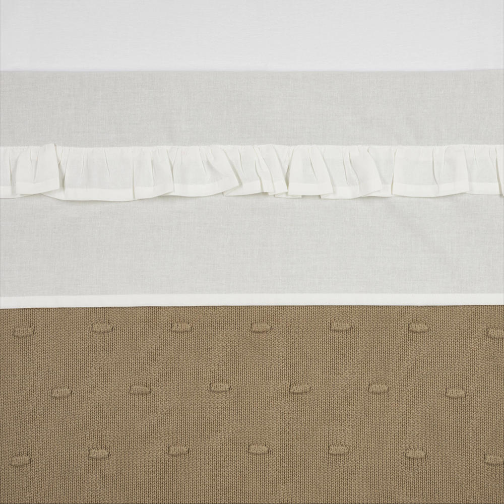 Meyco baby wieglaken Ruffle 75x100 Offwhite