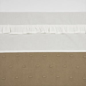 baby wieglaken Ruffle 75x100 Offwhite
