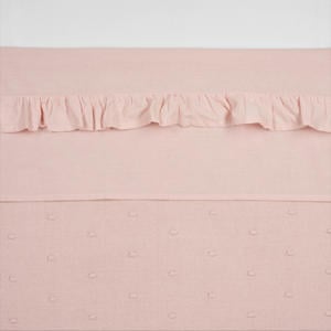 baby wieglaken Ruffle 75x100 Soft Pink