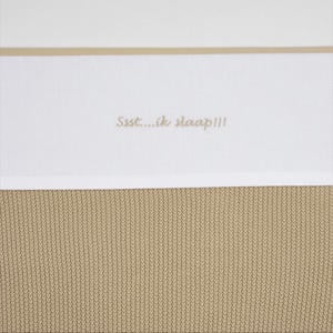 baby wieglaken Ssst...ik slaap!! 75x100 Sand