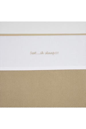 baby wieglaken Ssst...ik slaap!! 75x100 Sand