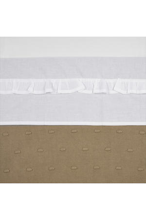 baby wieglaken Ruffle 75x100 White